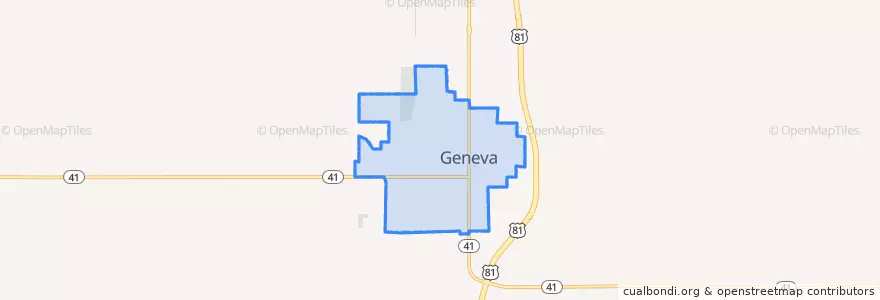 Mapa de ubicacion de Geneva.