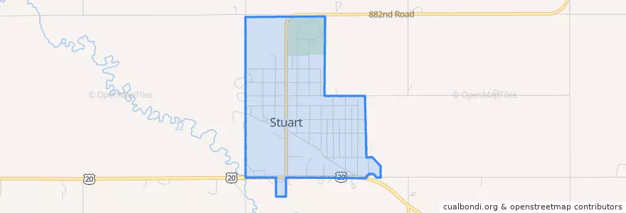 Mapa de ubicacion de Stuart.