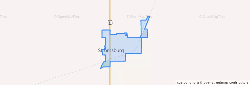 Mapa de ubicacion de Stromsburg.