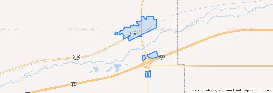 Mapa de ubicacion de Big Springs.