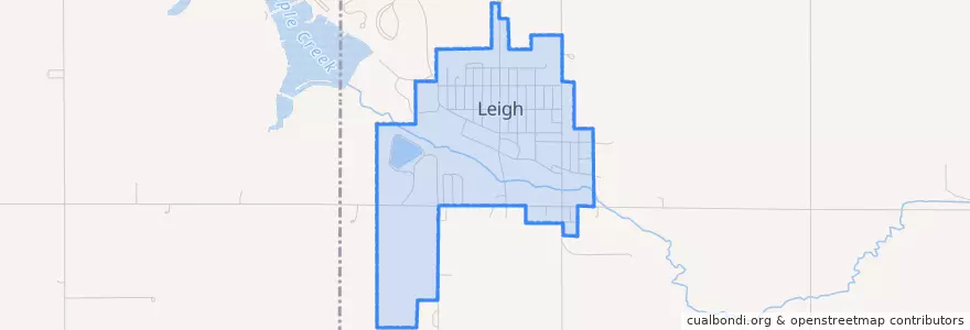 Mapa de ubicacion de Leigh.