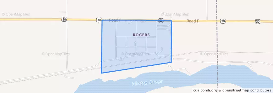 Mapa de ubicacion de Rogers.
