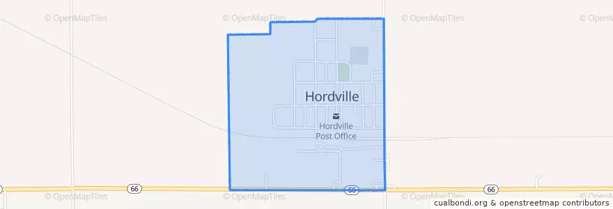 Mapa de ubicacion de Hordville.