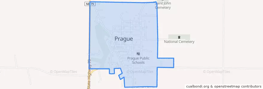 Mapa de ubicacion de Prague.