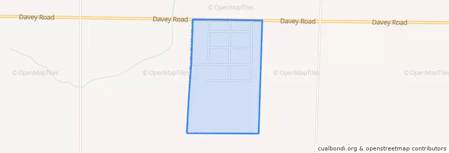 Mapa de ubicacion de Davey.