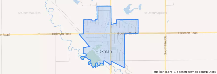 Mapa de ubicacion de Hickman.