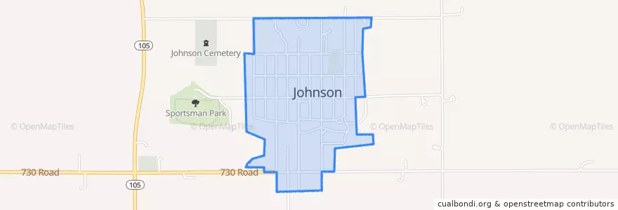 Mapa de ubicacion de Johnson.