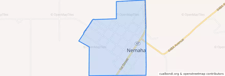 Mapa de ubicacion de Nemaha.