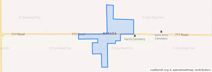 Mapa de ubicacion de Barada.
