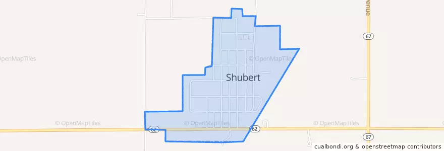 Mapa de ubicacion de Shubert.