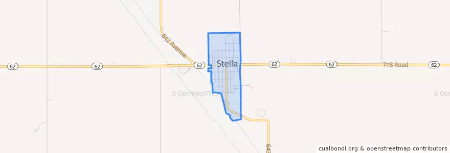 Mapa de ubicacion de Stella.