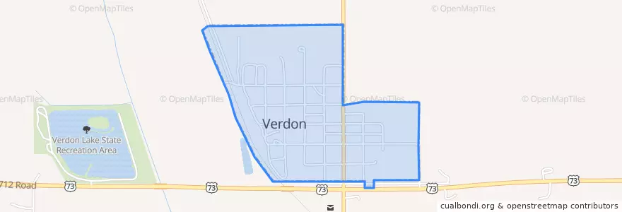 Mapa de ubicacion de Verdon.