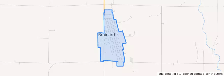 Mapa de ubicacion de Brainard.