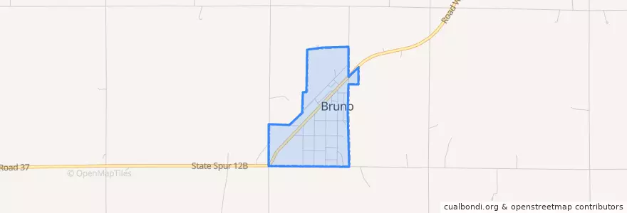 Mapa de ubicacion de Bruno.