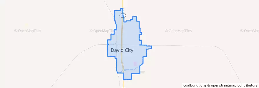 Mapa de ubicacion de David City.