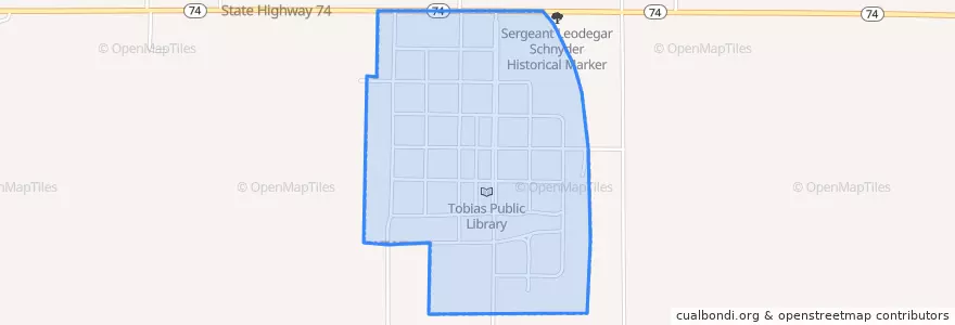 Mapa de ubicacion de Tobias.