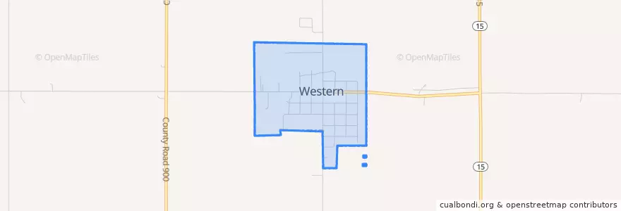 Mapa de ubicacion de Western.
