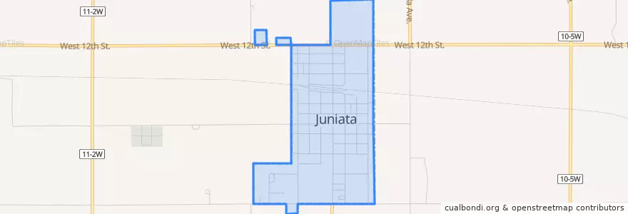 Mapa de ubicacion de Juniata.