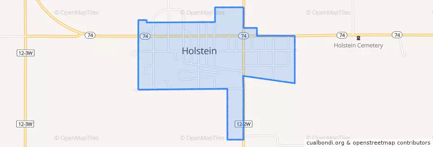 Mapa de ubicacion de Holstein.