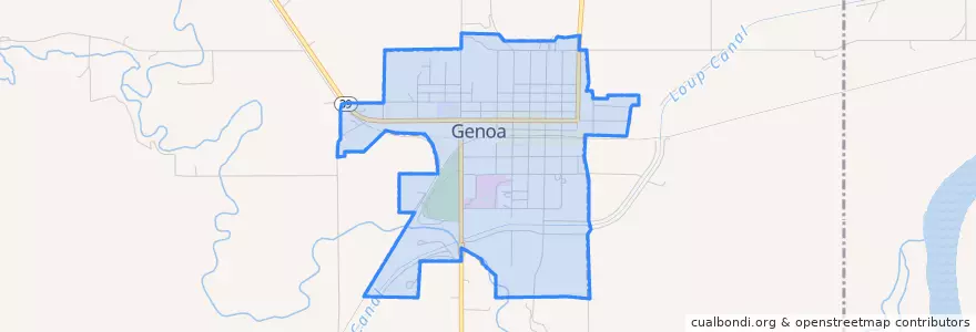 Mapa de ubicacion de Genoa.