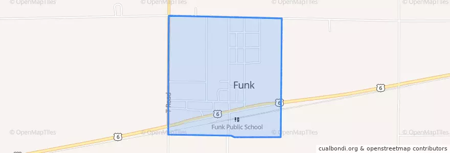 Mapa de ubicacion de Funk.
