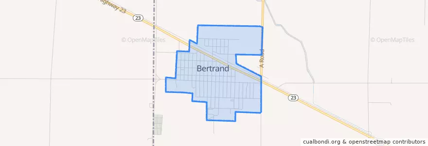 Mapa de ubicacion de Bertrand.
