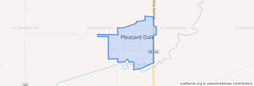Mapa de ubicacion de Pleasant Dale.