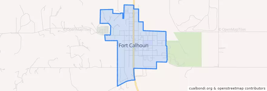 Mapa de ubicacion de Fort Calhoun.