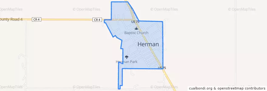 Mapa de ubicacion de Herman.