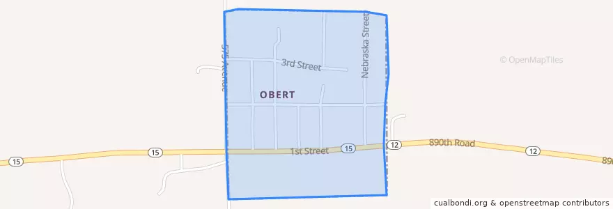 Mapa de ubicacion de Obert.