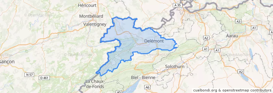Mapa de ubicacion de Jura.