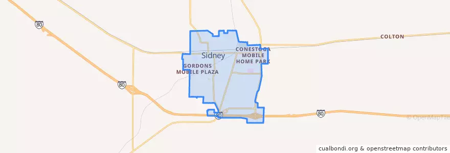 Mapa de ubicacion de Sidney.