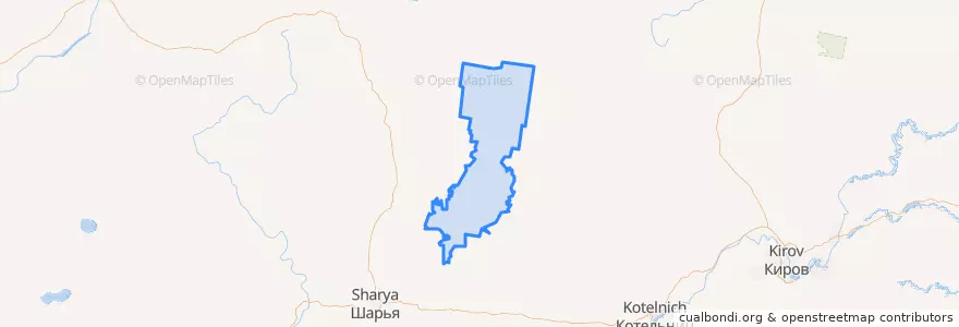 Mapa de ubicacion de Вохомский район.
