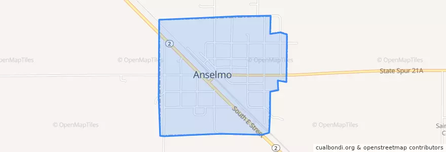 Mapa de ubicacion de Anselmo.