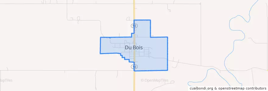 Mapa de ubicacion de Du Bois.