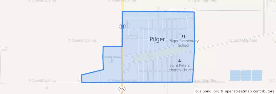 Mapa de ubicacion de Pilger.