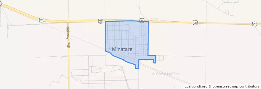Mapa de ubicacion de Minatare.