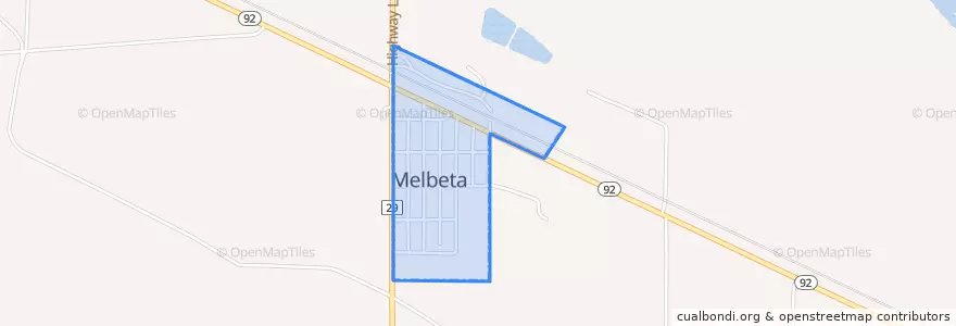 Mapa de ubicacion de Melbeta.