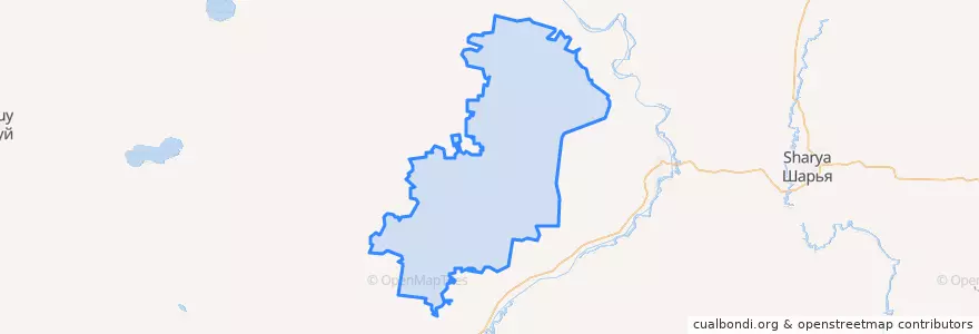 Mapa de ubicacion de Нейский район.