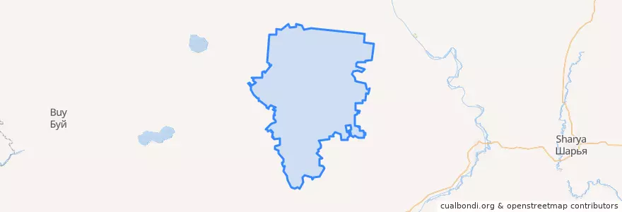 Mapa de ubicacion de Парфеньевский район.