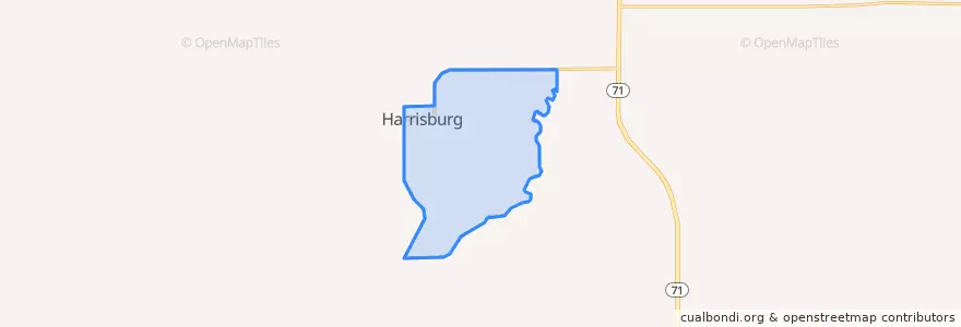 Mapa de ubicacion de Harrisburg.
