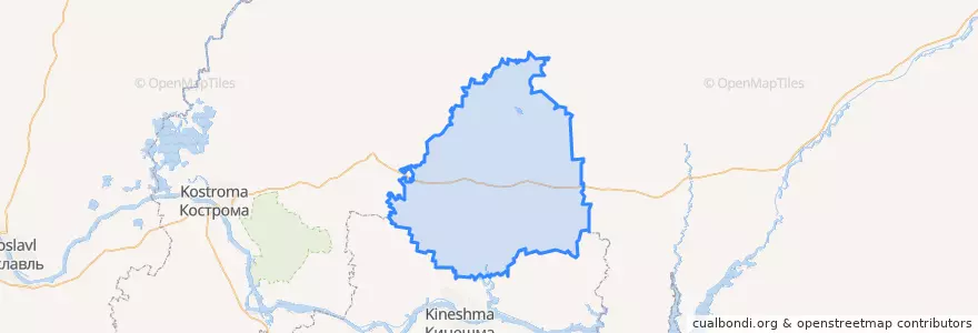 Mapa de ubicacion de Островский район.