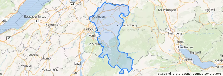 Mapa de ubicacion de Sensebezirk.
