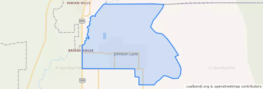 Mapa de ubicacion de Johnson Lane.