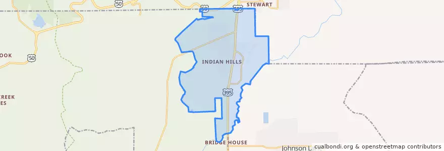 Mapa de ubicacion de Indian Hills.