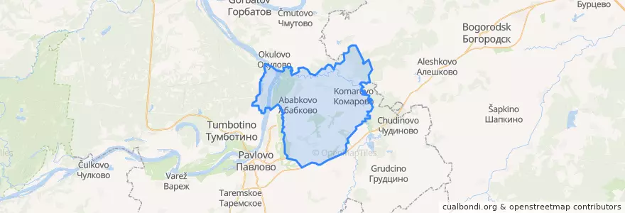 Mapa de ubicacion de Абабковский сельсовет.