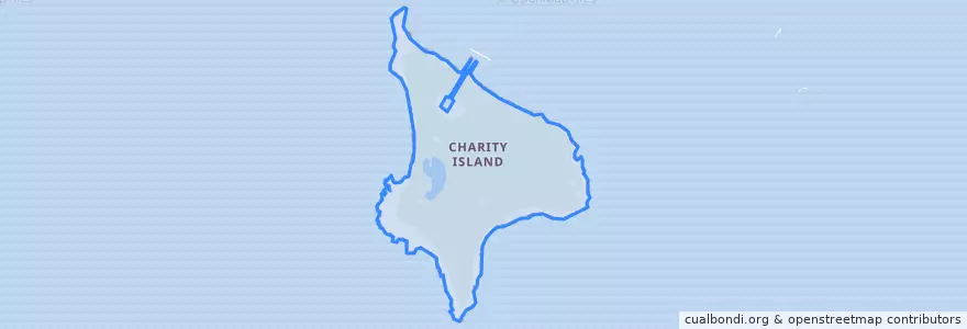 Mapa de ubicacion de Big Charity Island.