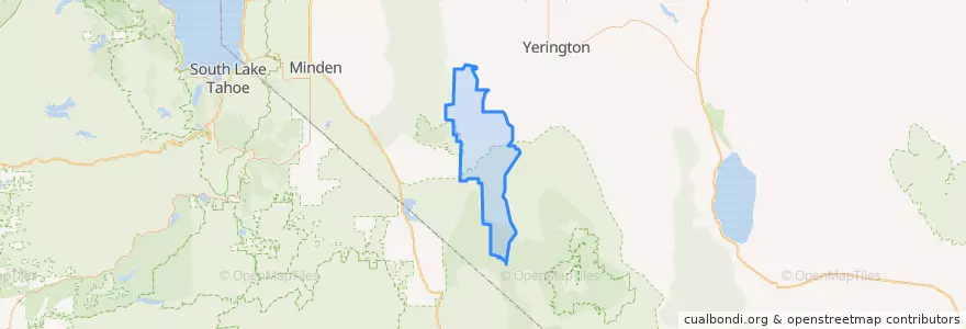 Mapa de ubicacion de Smith Valley.