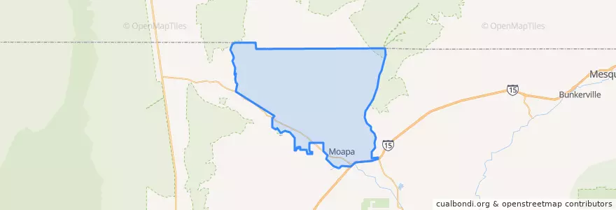 Mapa de ubicacion de Moapa Town.