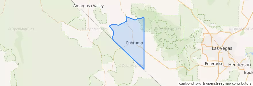 Mapa de ubicacion de Pahrump.